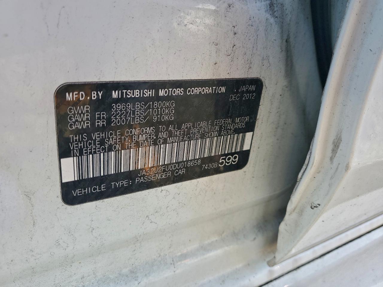 2013 MITSUBISHI LANCER