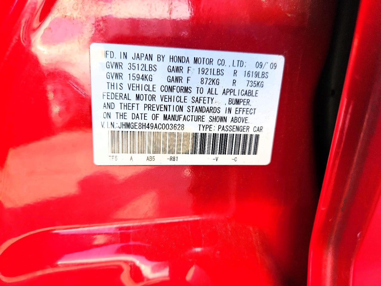 2010 HONDA FIT