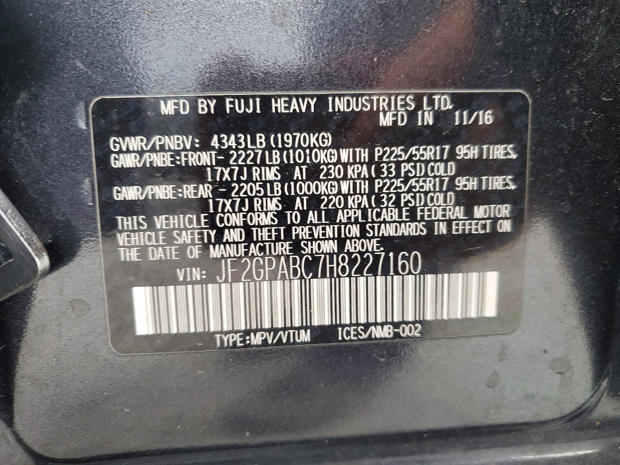 2017 SUBARU CROSSTREK