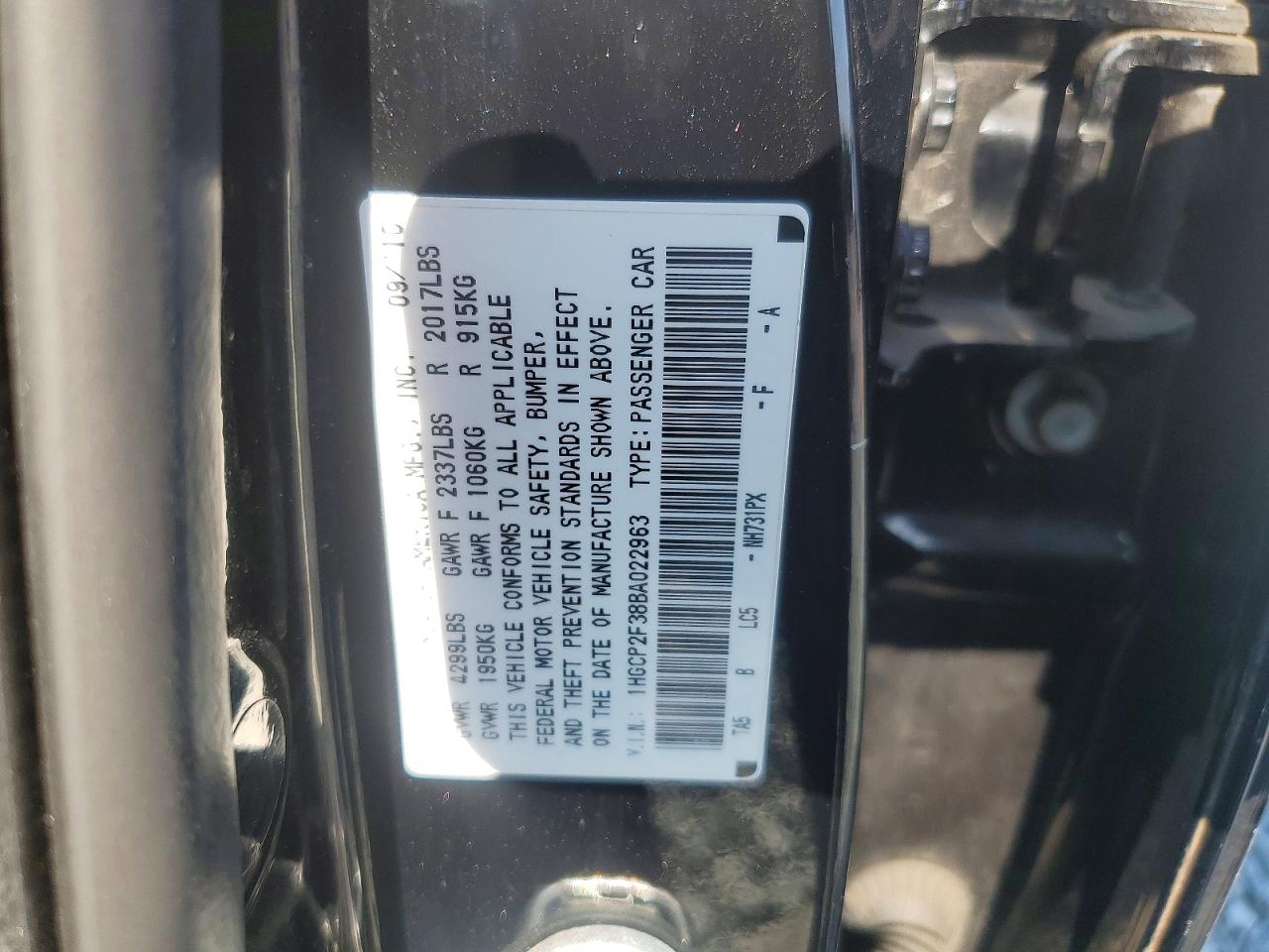2011 HONDA ACCORD