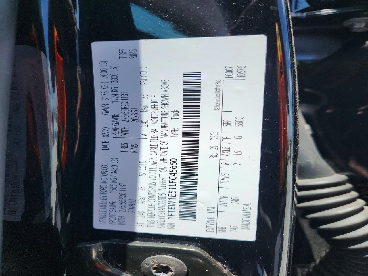 2020 FORD F150