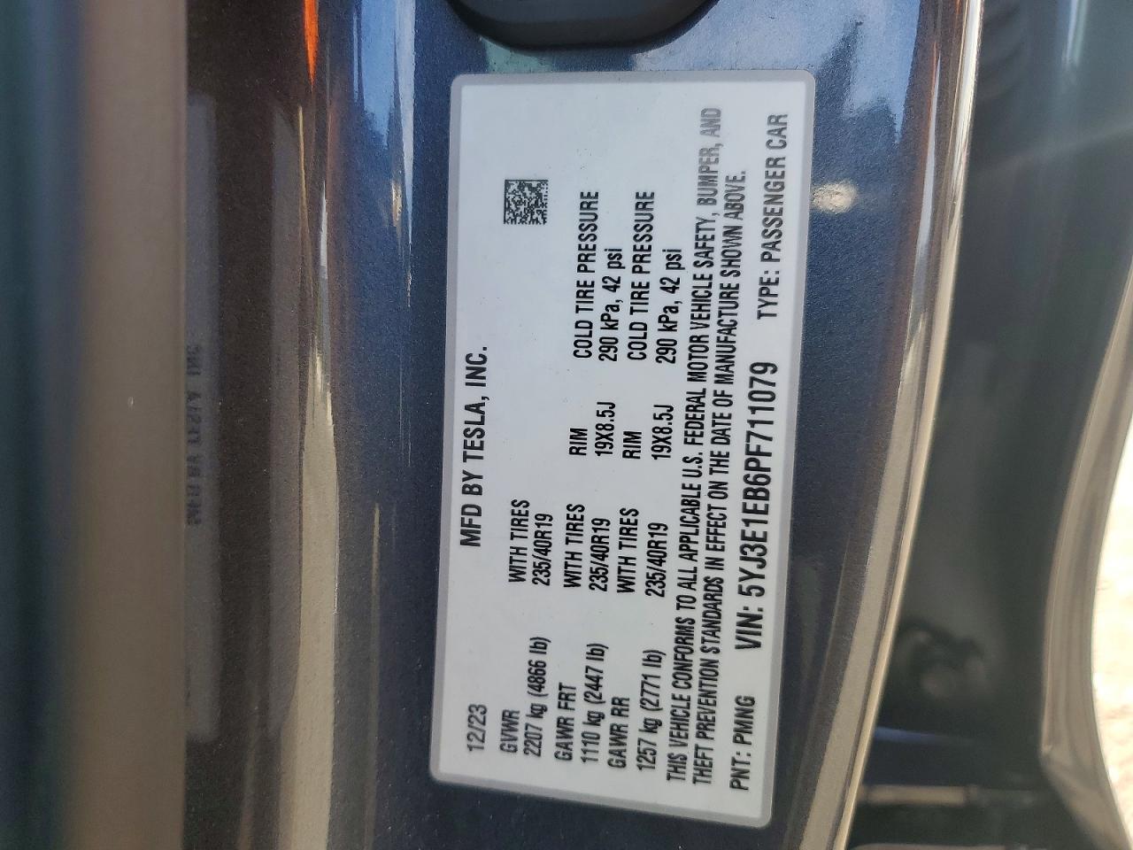 2023 TESLA MODEL 3