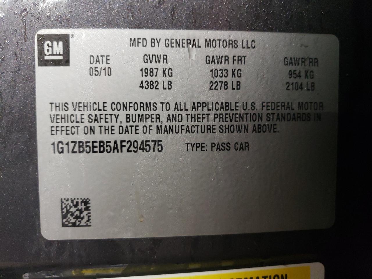 2010 CHEV MALIBU