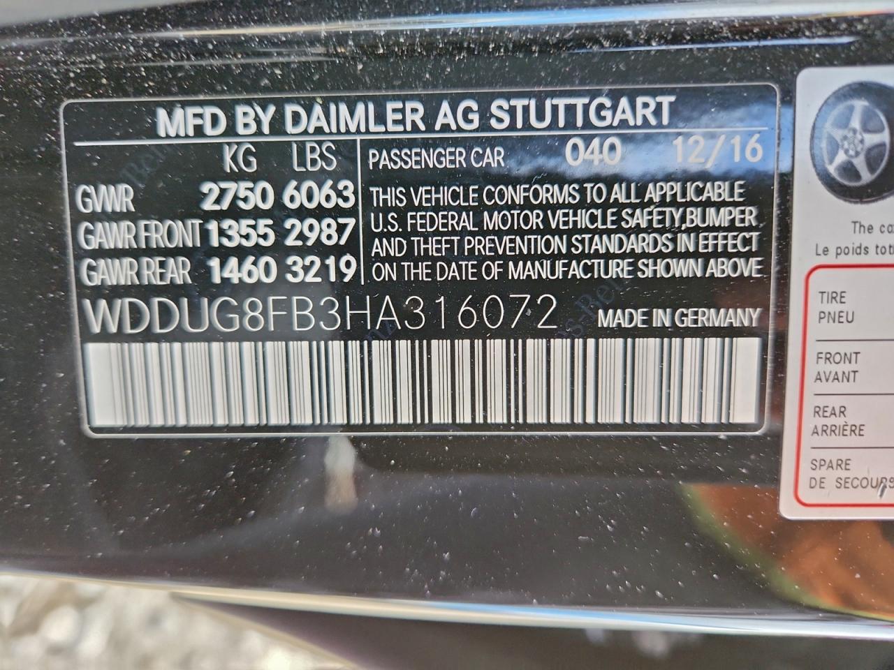 2017 MERCEDES-BENZ S-CLASS