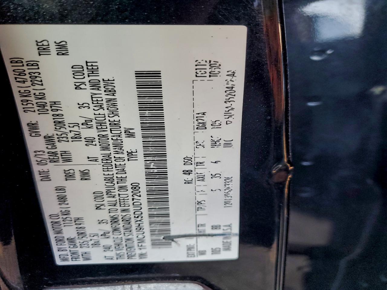 2013 FORD ESCAPE