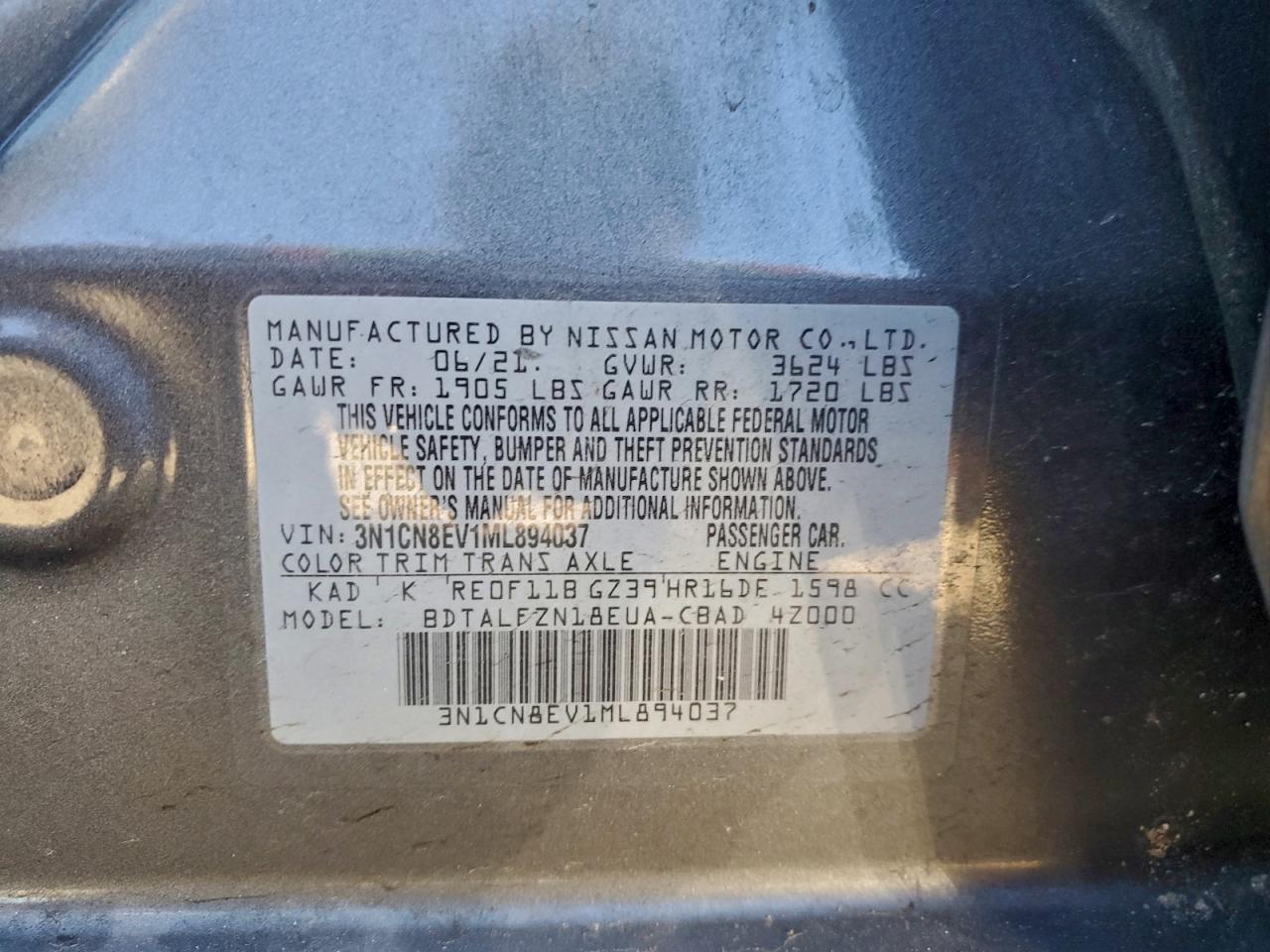 2021 NISSAN VERSA