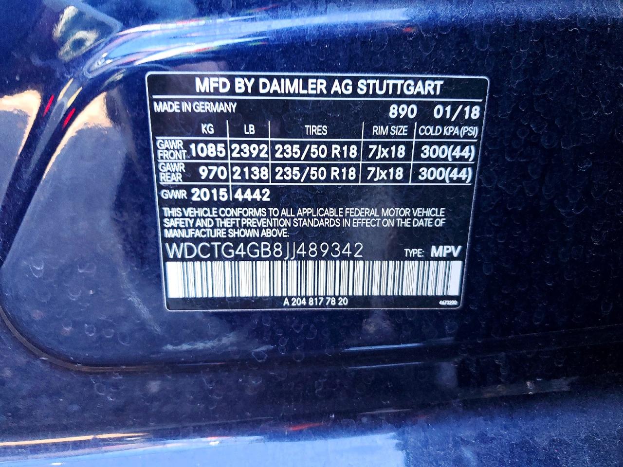 2018 MERCEDES-BENZ GLA-CLASS