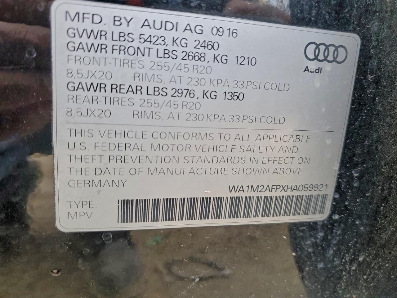 2017 AUDI Q5