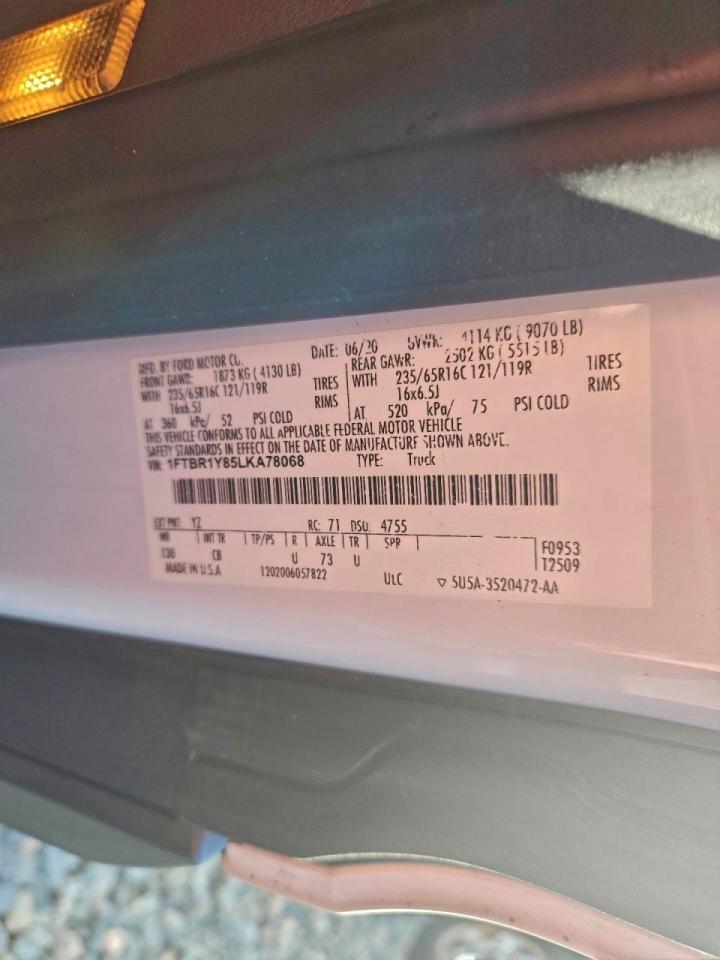 2020 FORD TRANSIT