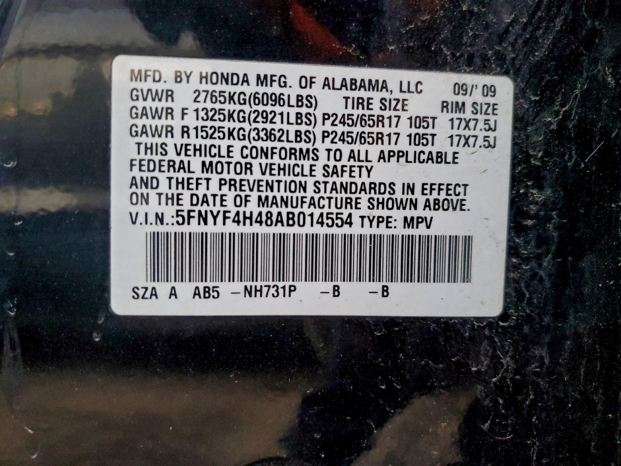 2010 HONDA PILOT