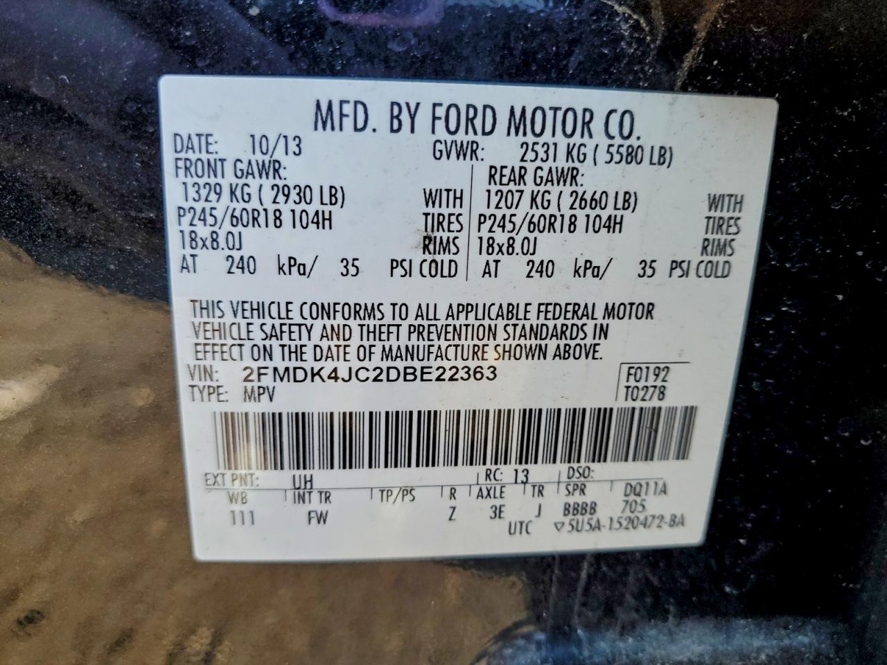 2013 FORD EDGE