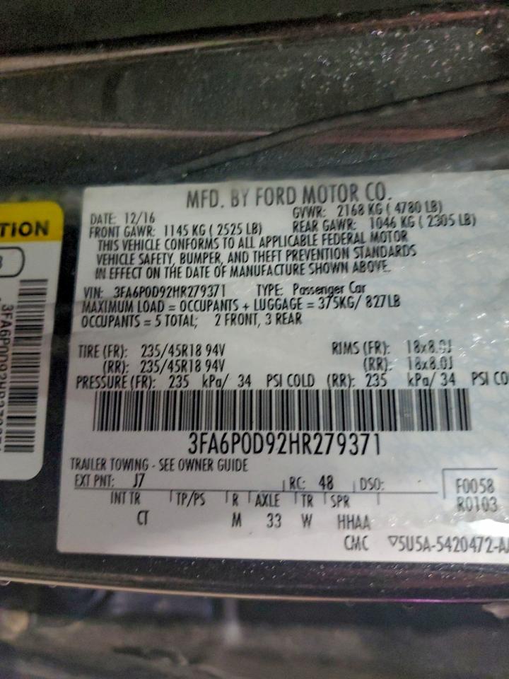 2017 FORD FUSION