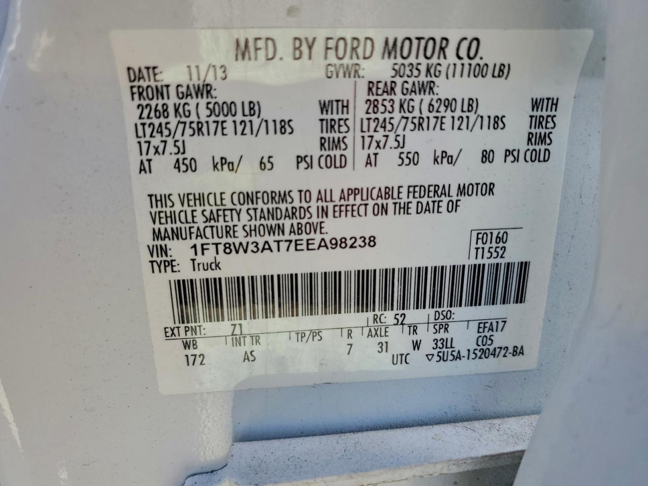 2014 FORD F350