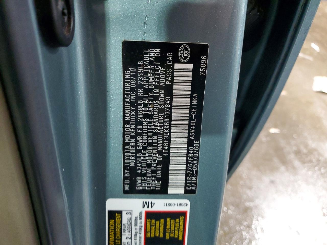 2011 TOYOTA CAMRY