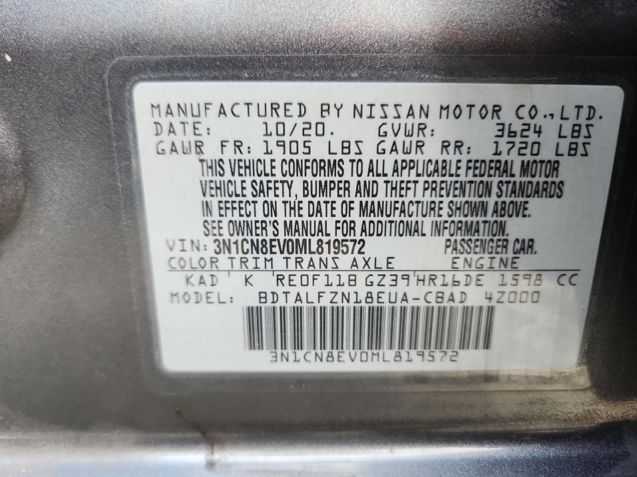 2021 NISSAN VERSA