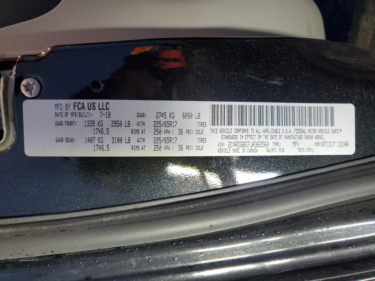 2018 DODGE CARAVAN
