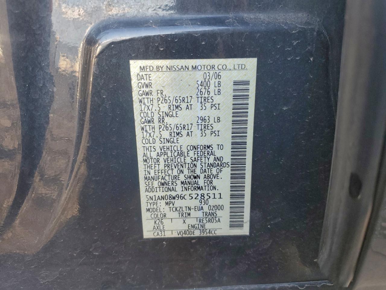 2006 NISS XTERRA