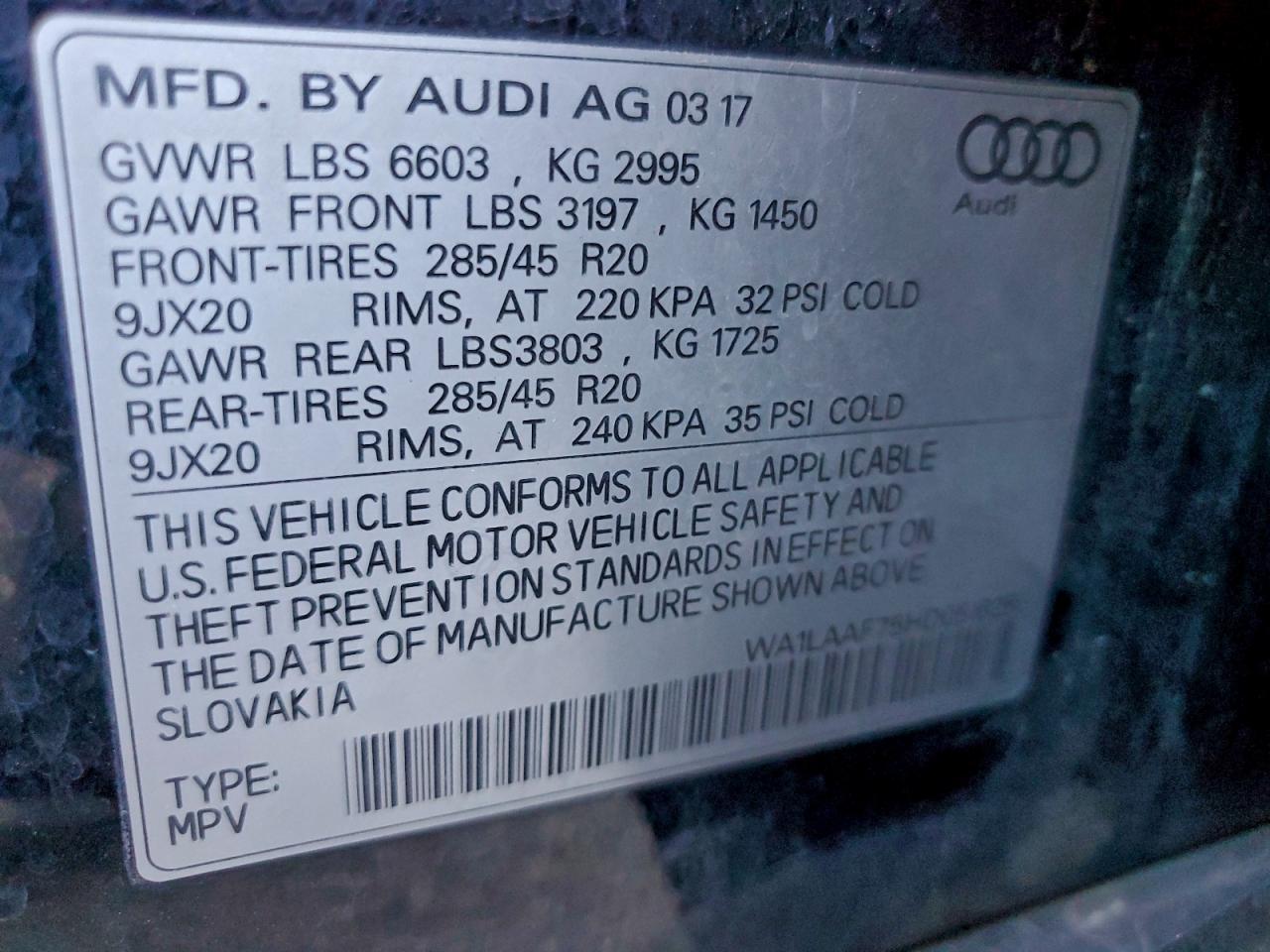 2017 AUDI Q7