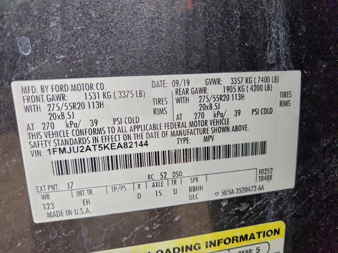 2019 FORD EXPEDITION