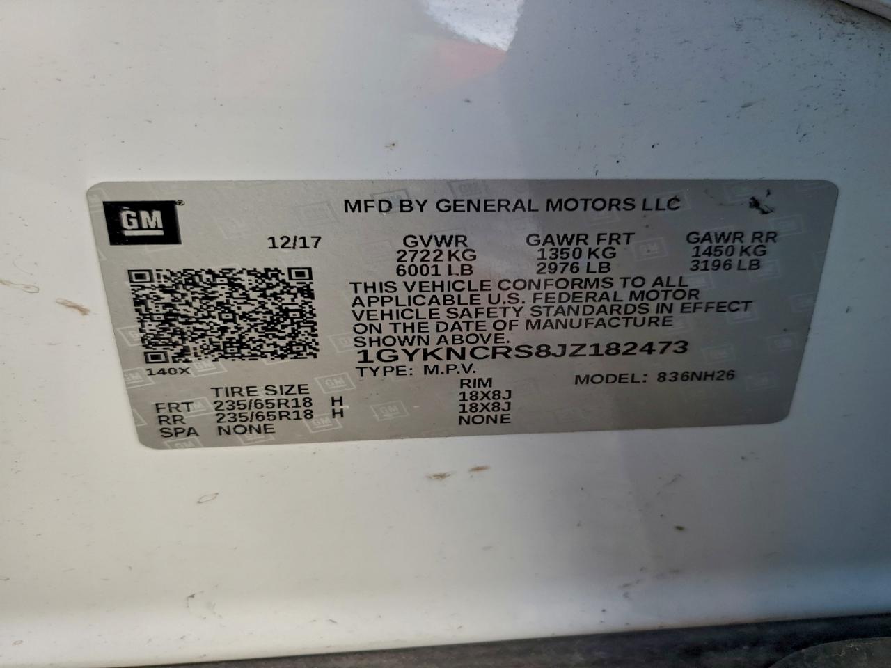 2018 CADILLAC XT5
