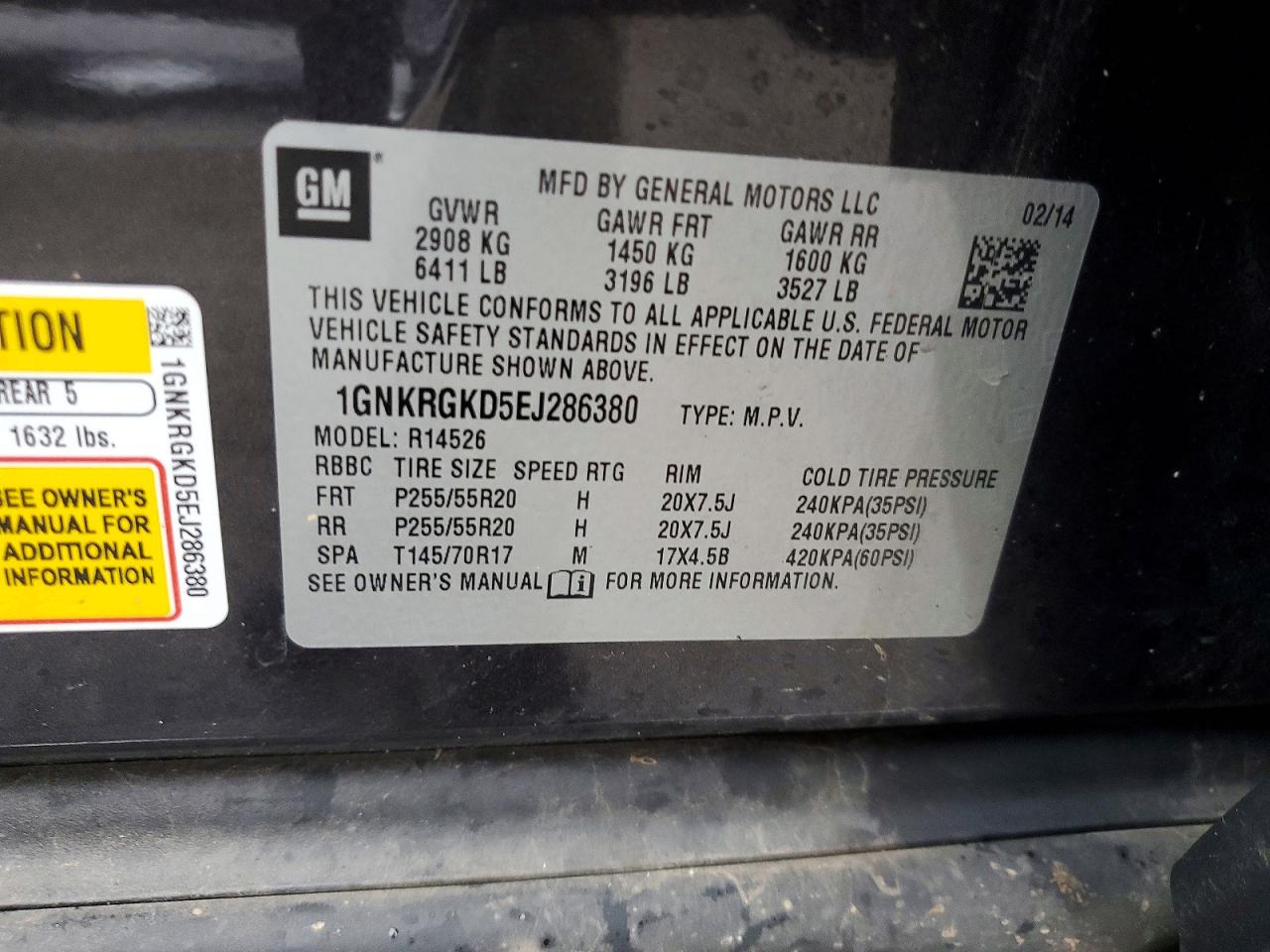2014 CHEVROLET TRAVERSE