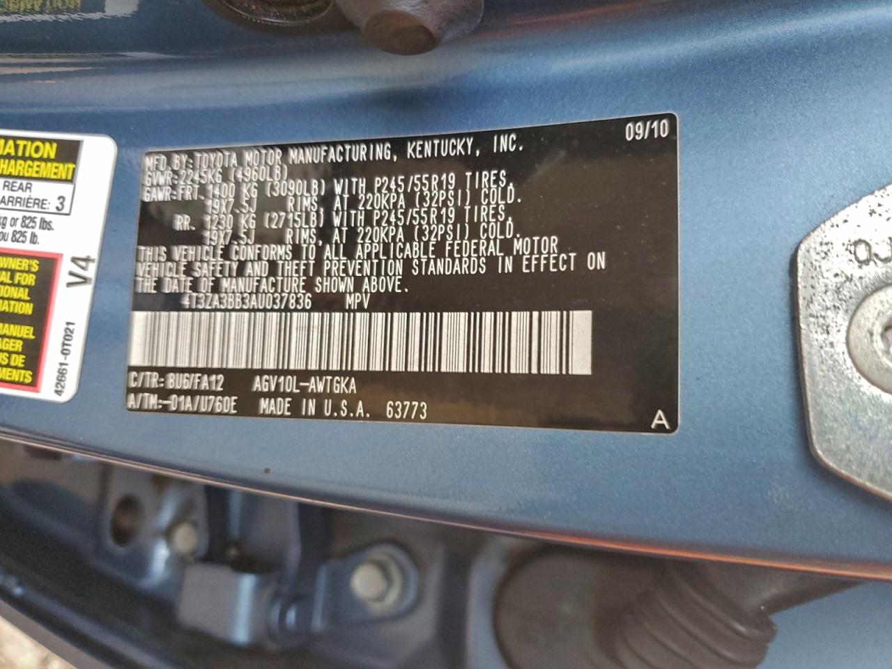 2010 TOYOTA VENZA