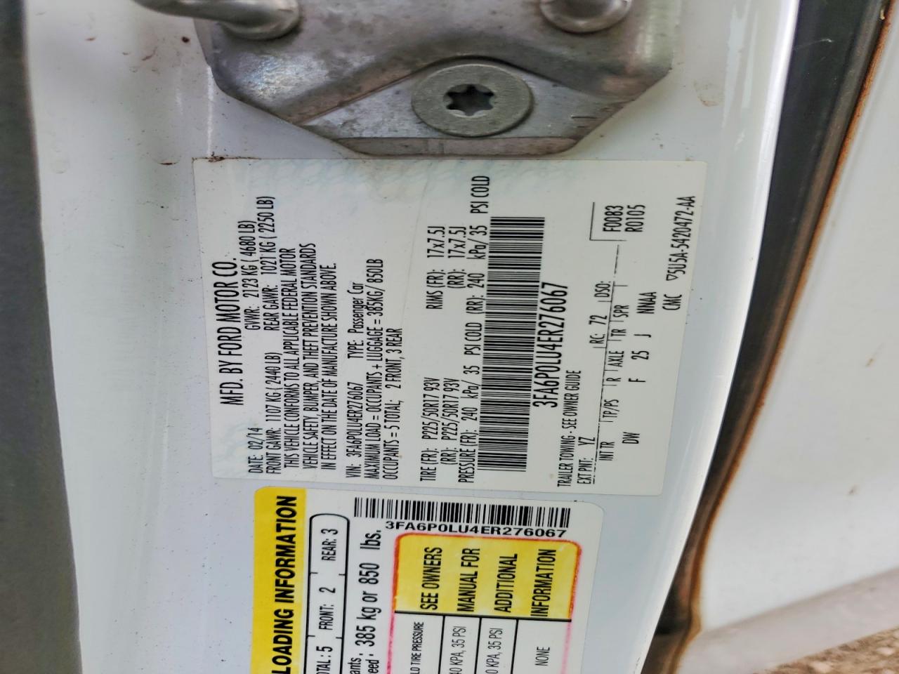 2014 FORD FUSION