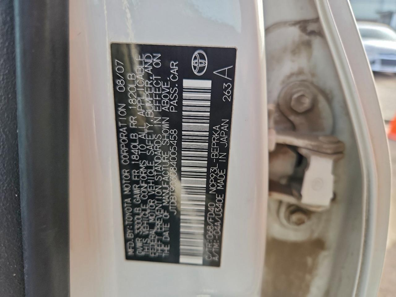2008 TOYOTA YARIS