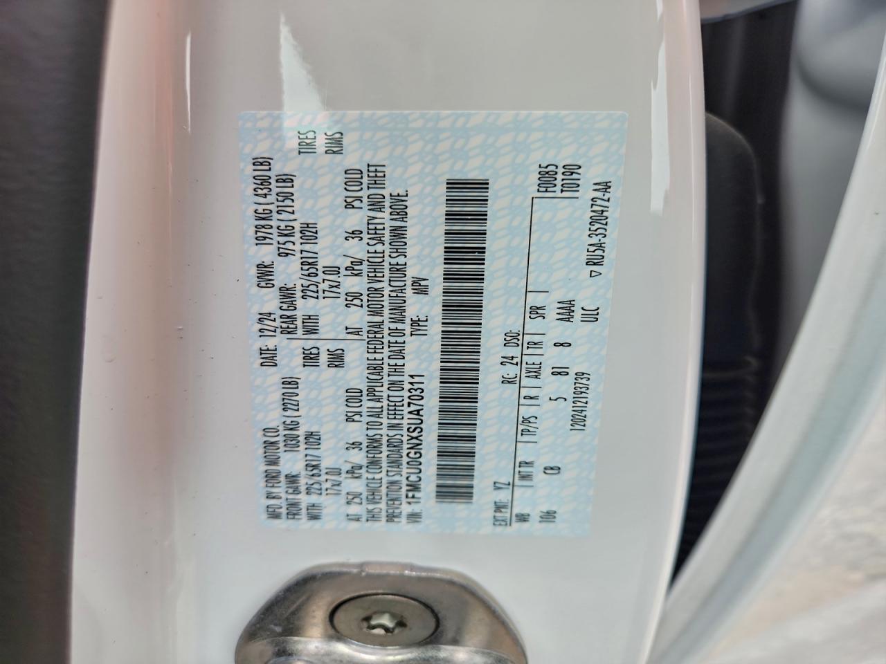 2025 FORD ESCAPE ACT