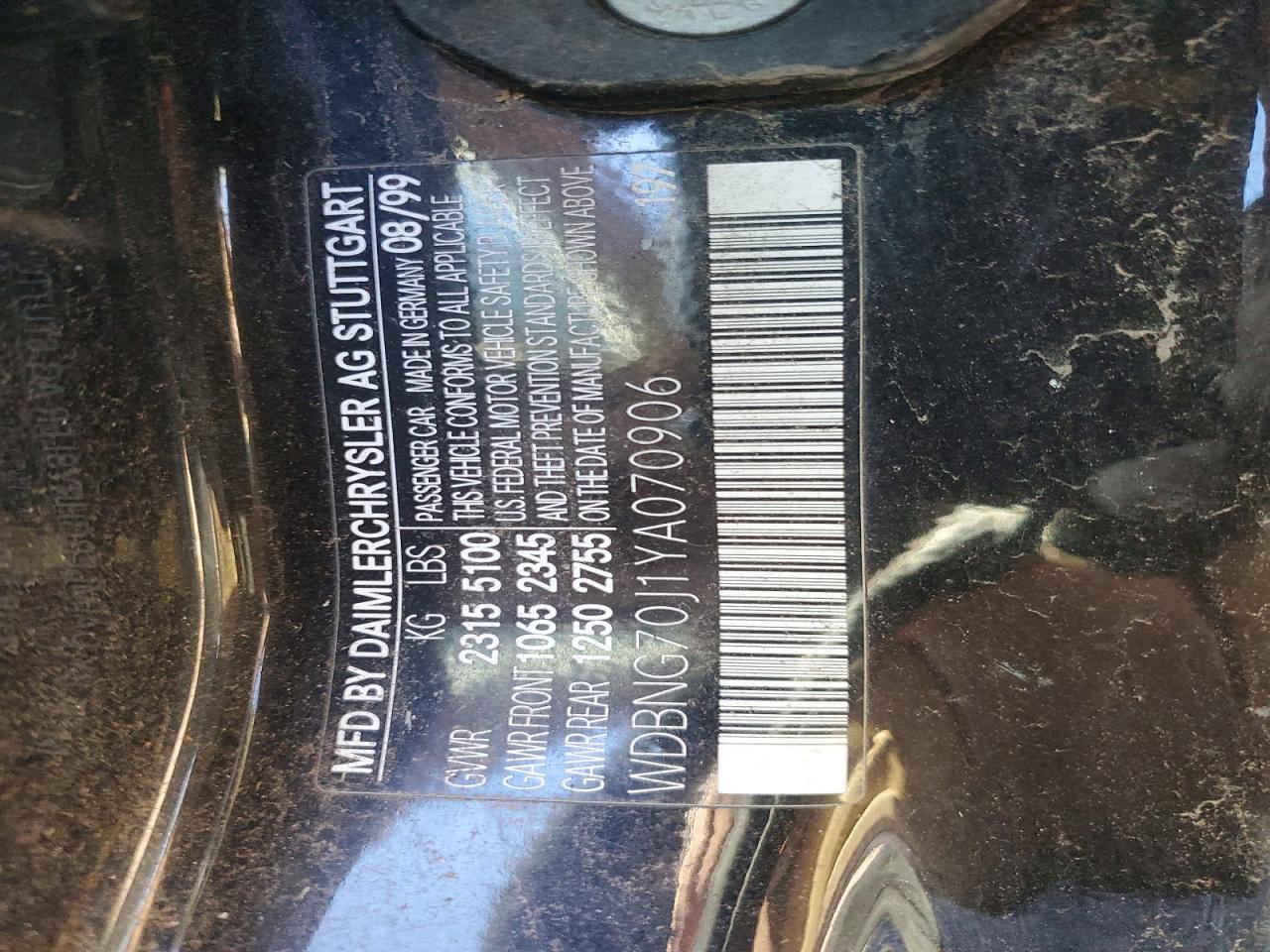 2000 MERCEDES-BENZ S-CLASS