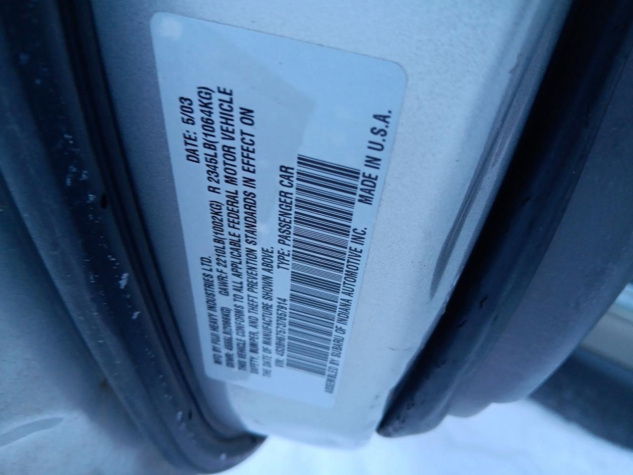 2003 SUBARU LEGACY