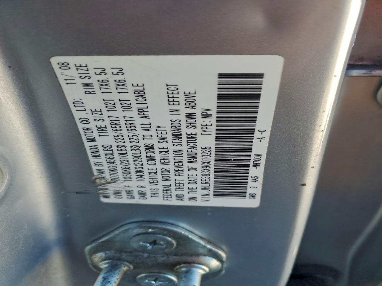2009 HONDA CRV