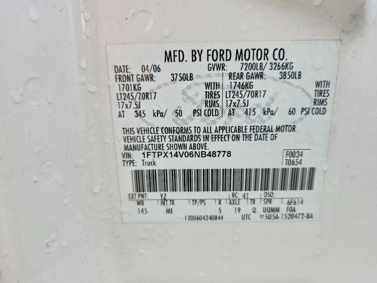 2006 FORD F150