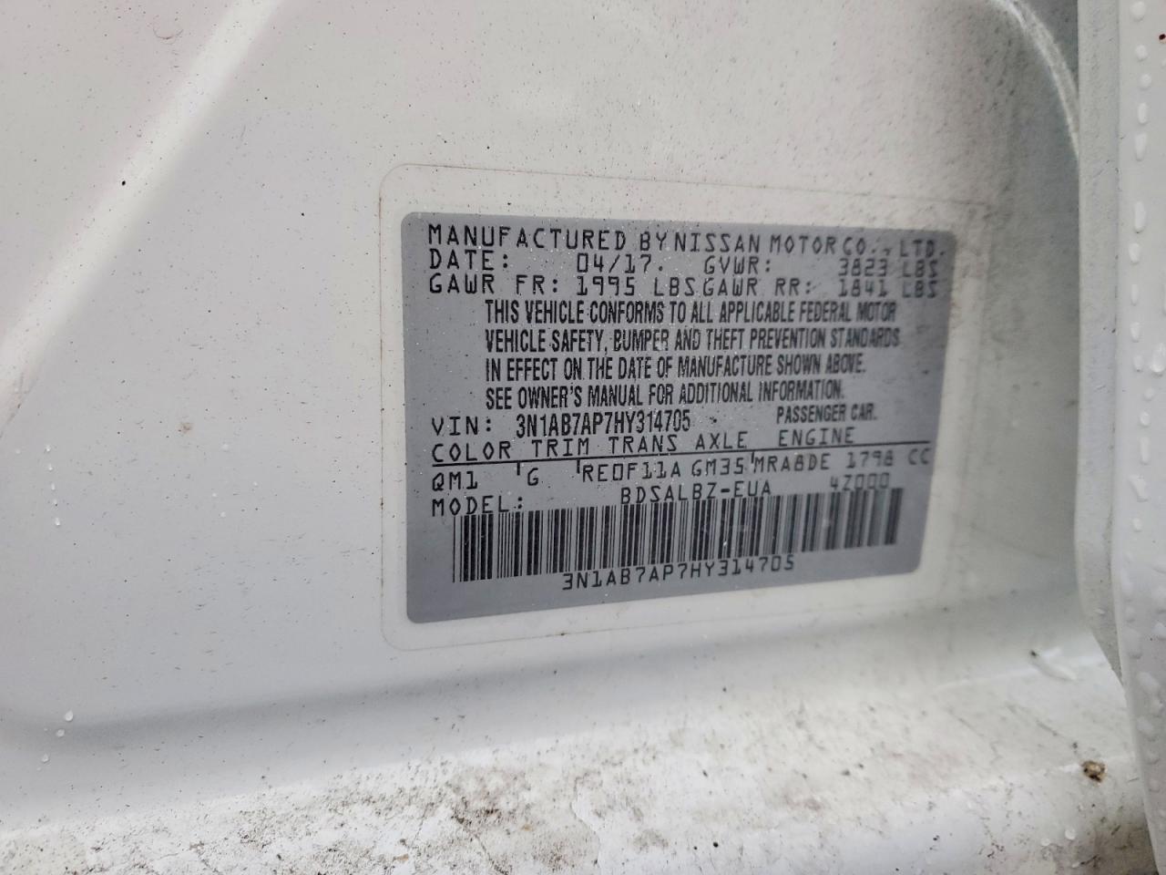 2017 NISSAN SENTRA