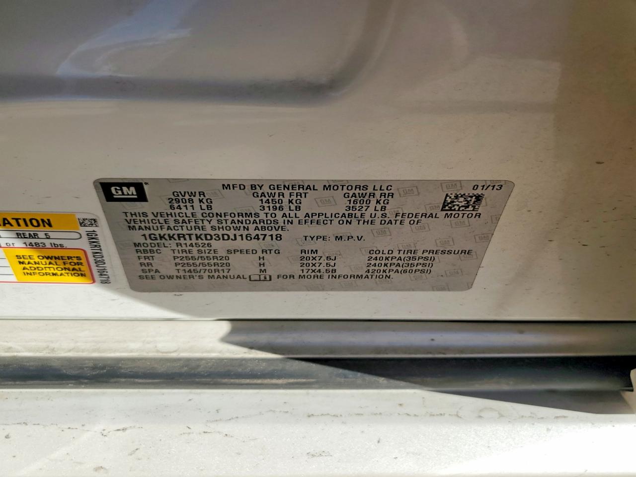 2013 GMC ACADIA DEN