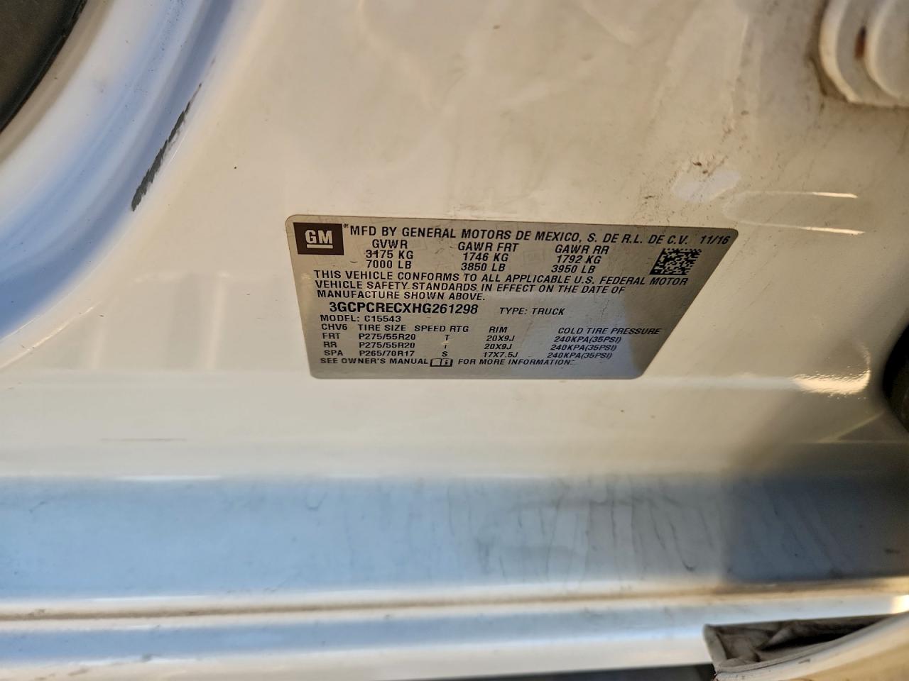 2017 CHEVROLET SILVERADO