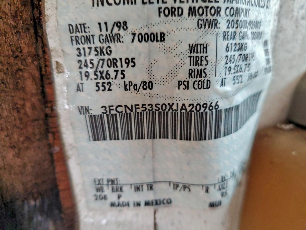 1999 FORD F550