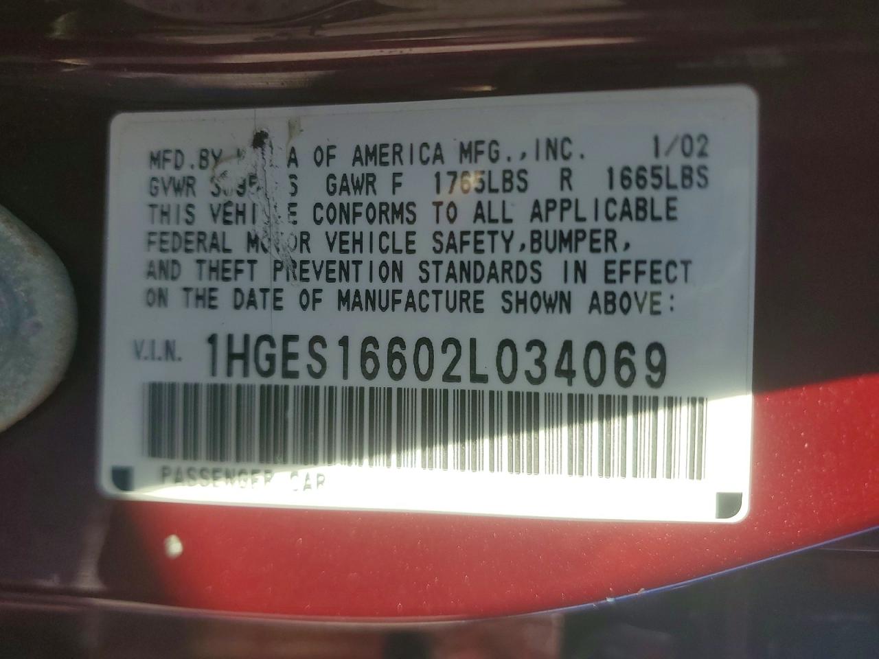 2002 HONDA CIVIC