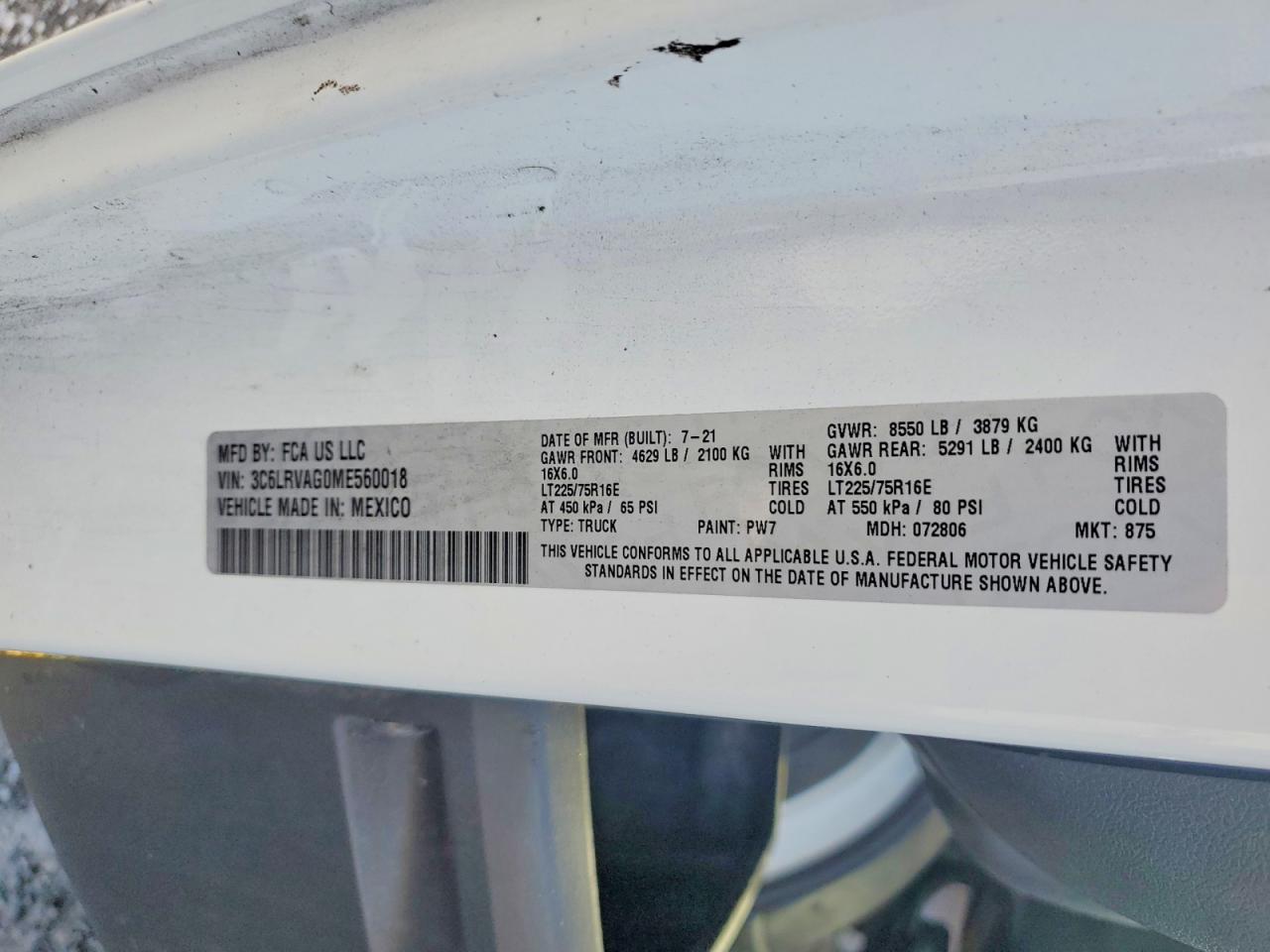 2021 RAM PROMASTER