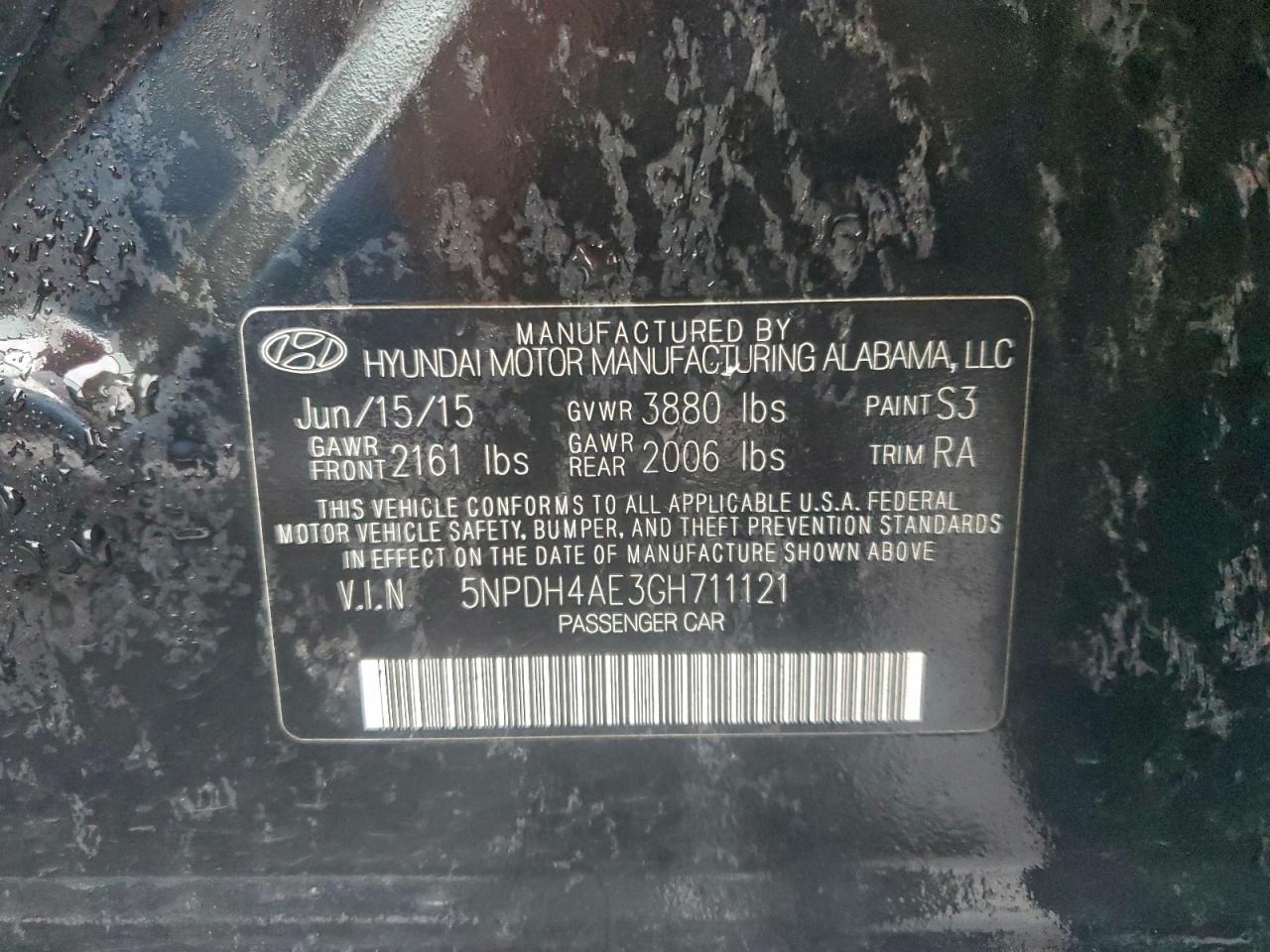 2016 HYUNDAI ELANTRA