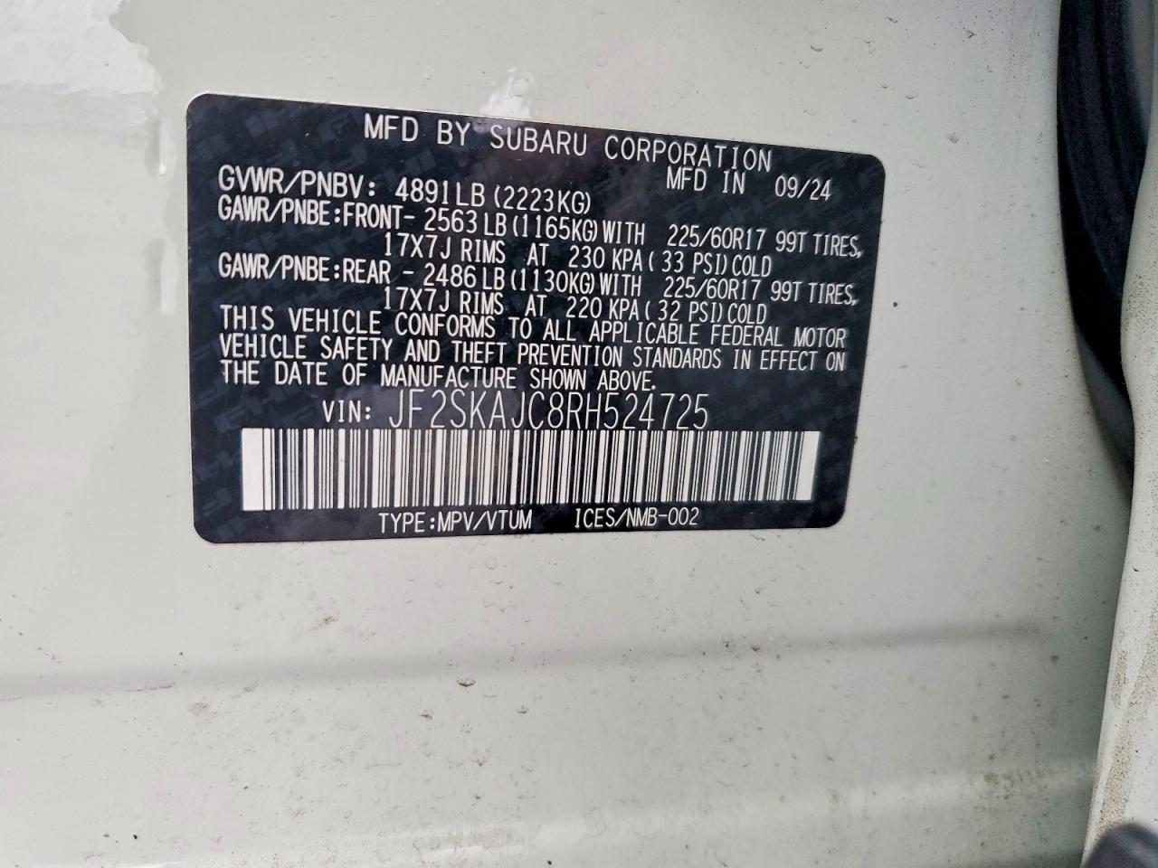 2024 SUBARU FORESTER