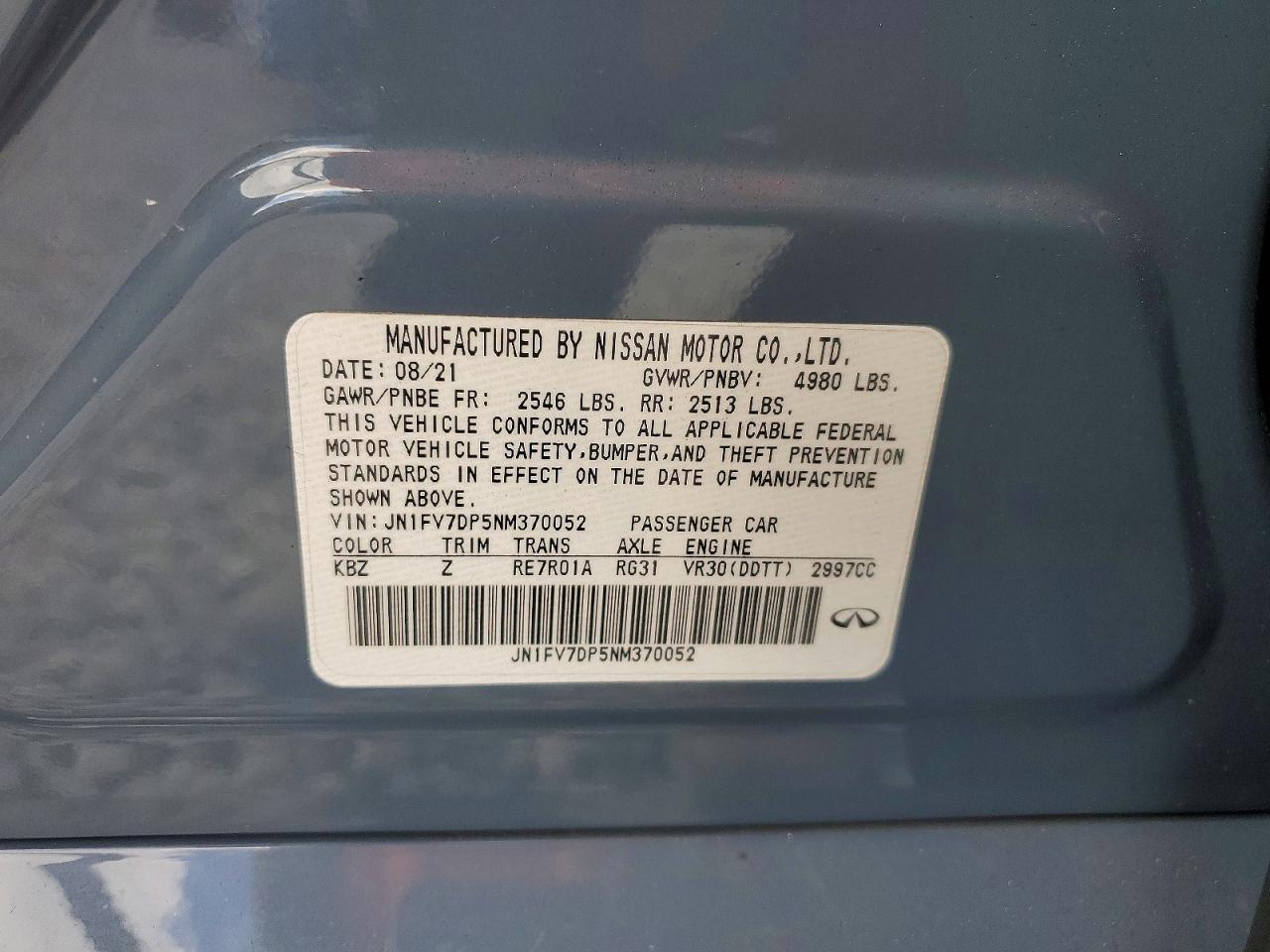 2022 INFINITI Q50