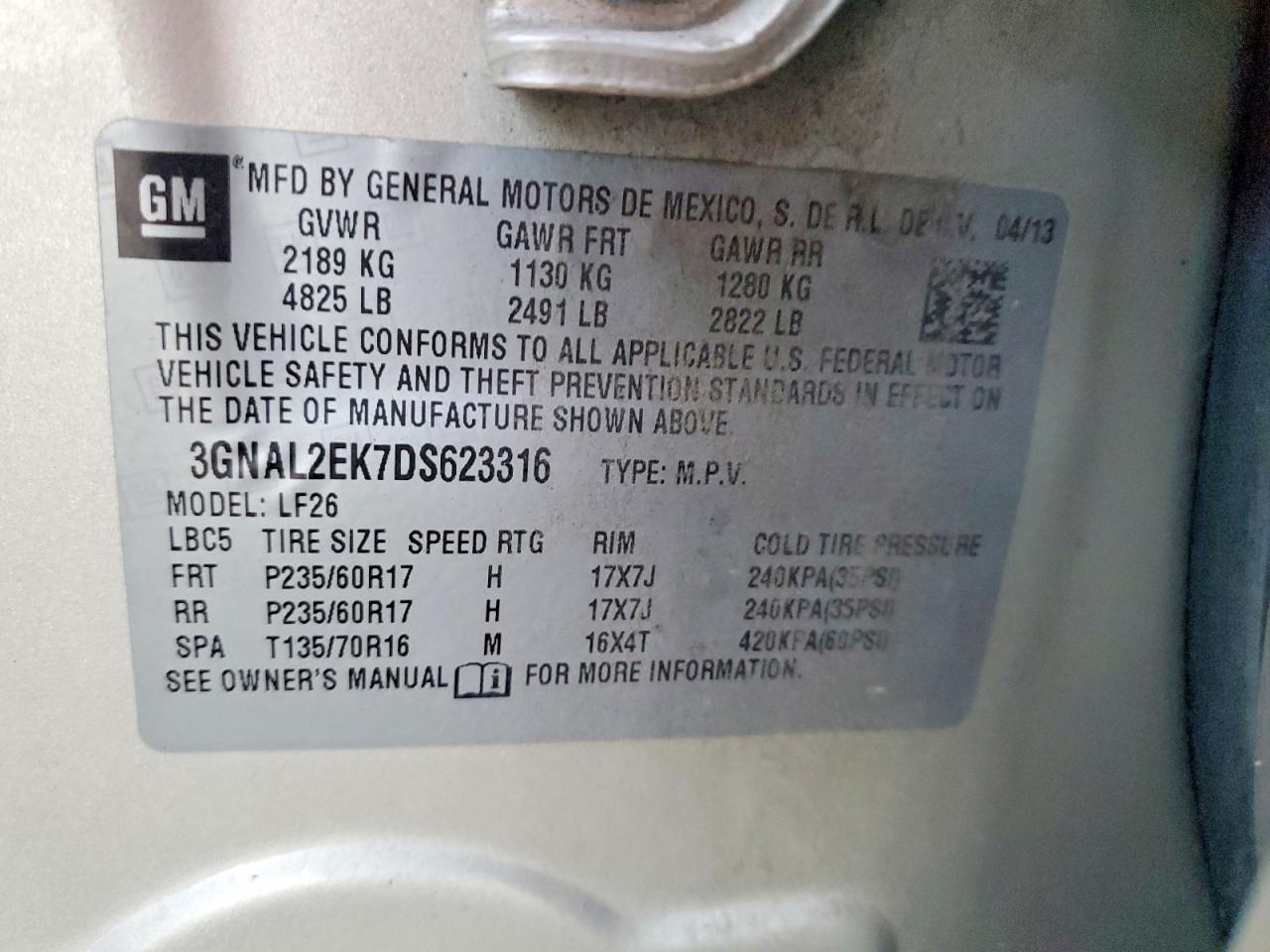 2013 CHEVROLET CAPTIVA