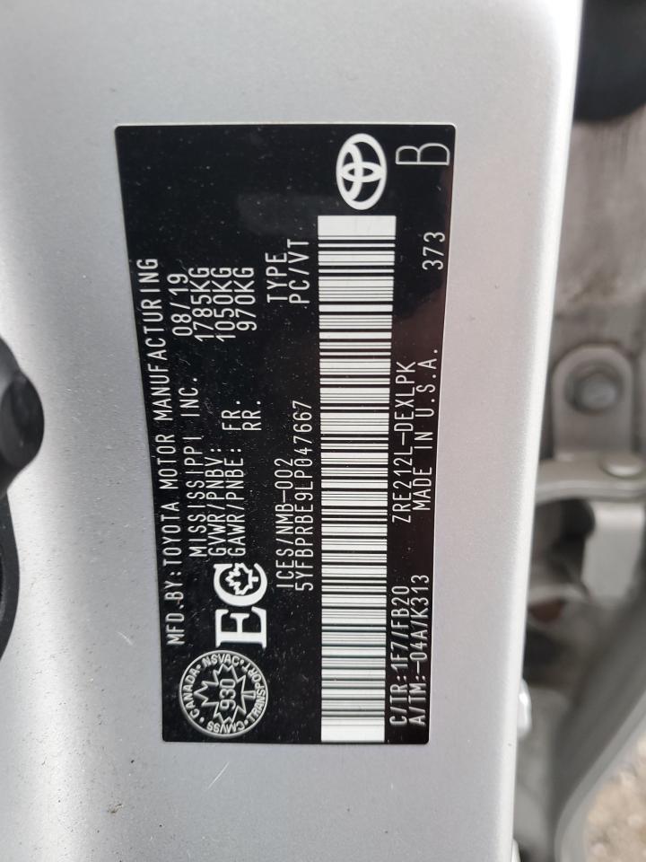 2020 TOYOTA COROLLA