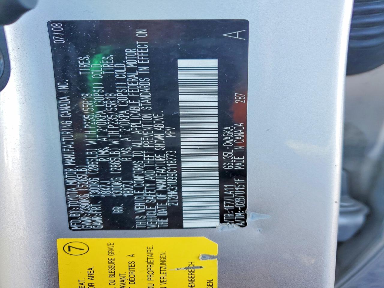 2009 LEXUS RX350