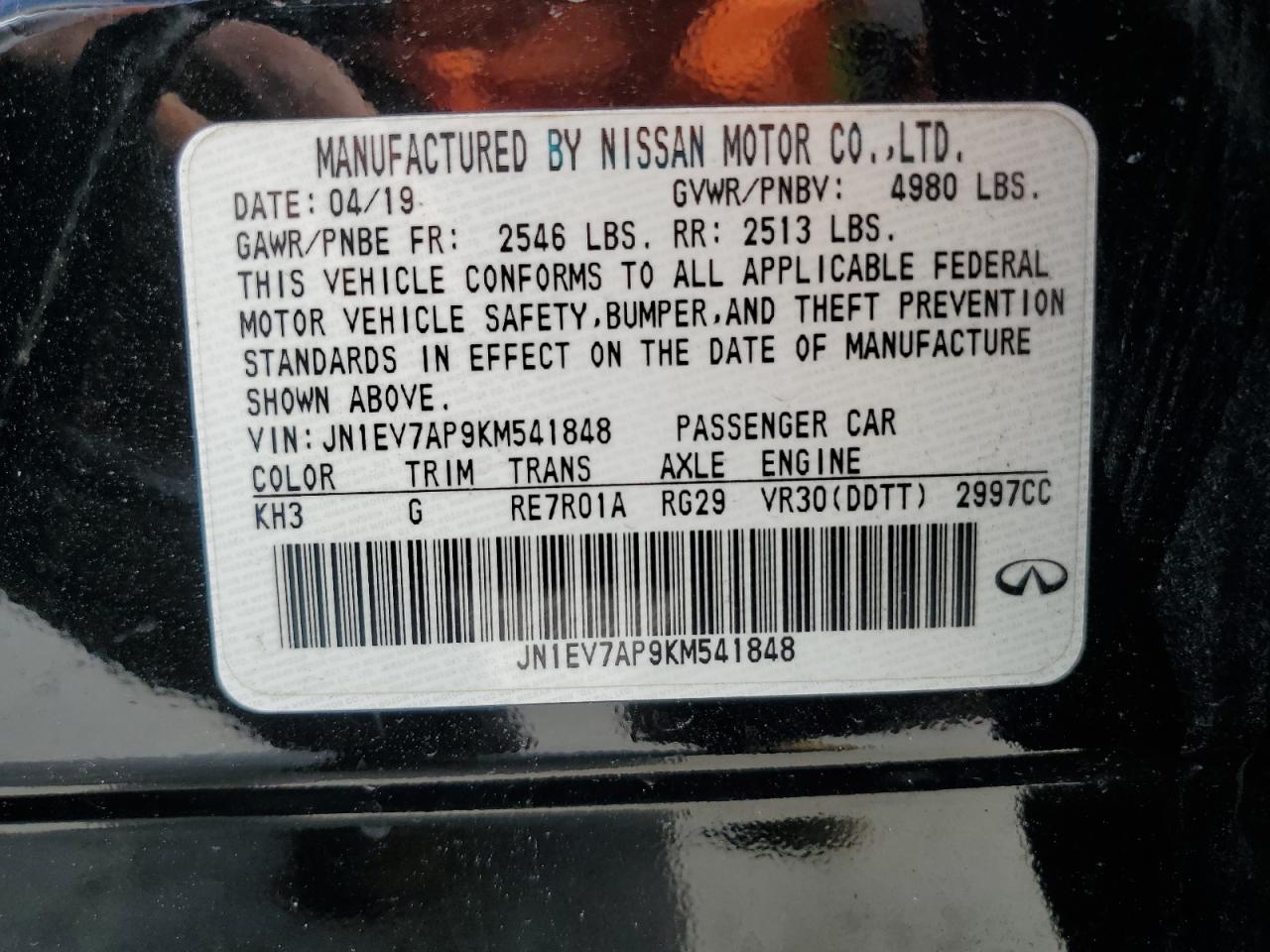 2019 INFINITI Q50