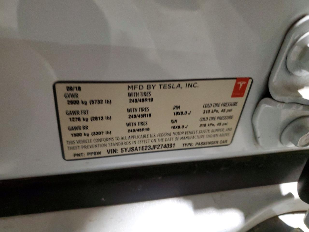 2018 TESLA MODEL S