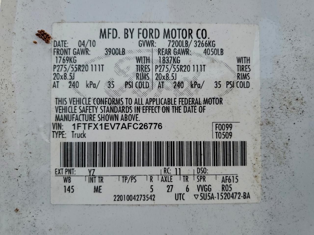 2010 FORD F-150