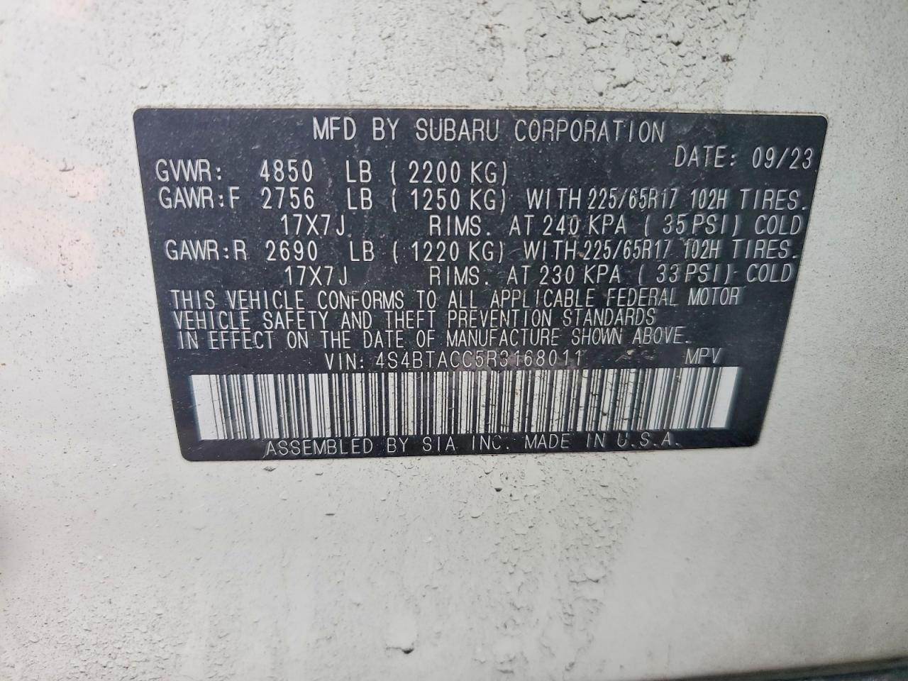 2024 SUBARU OUTBACK