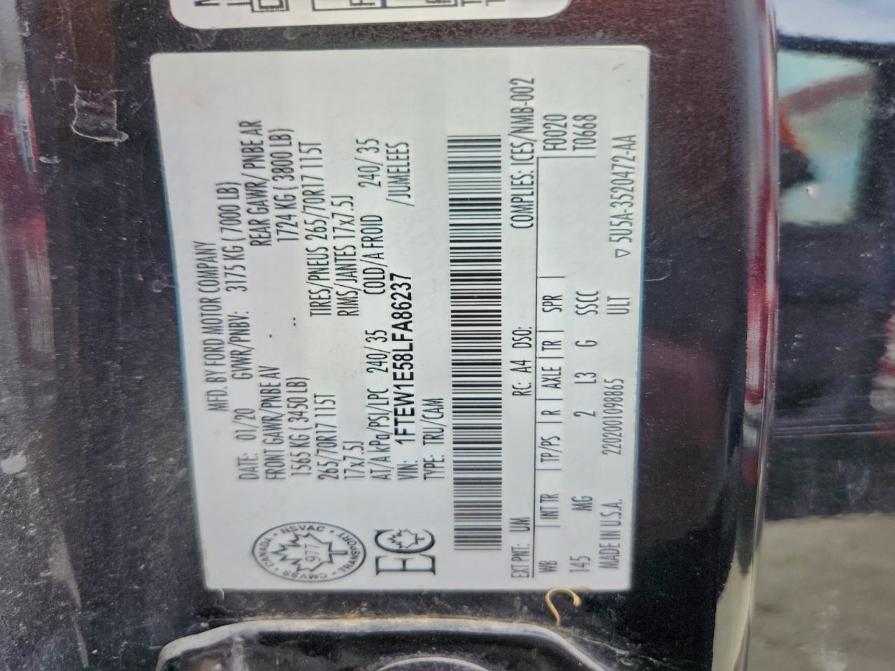 2020 FORD F-150